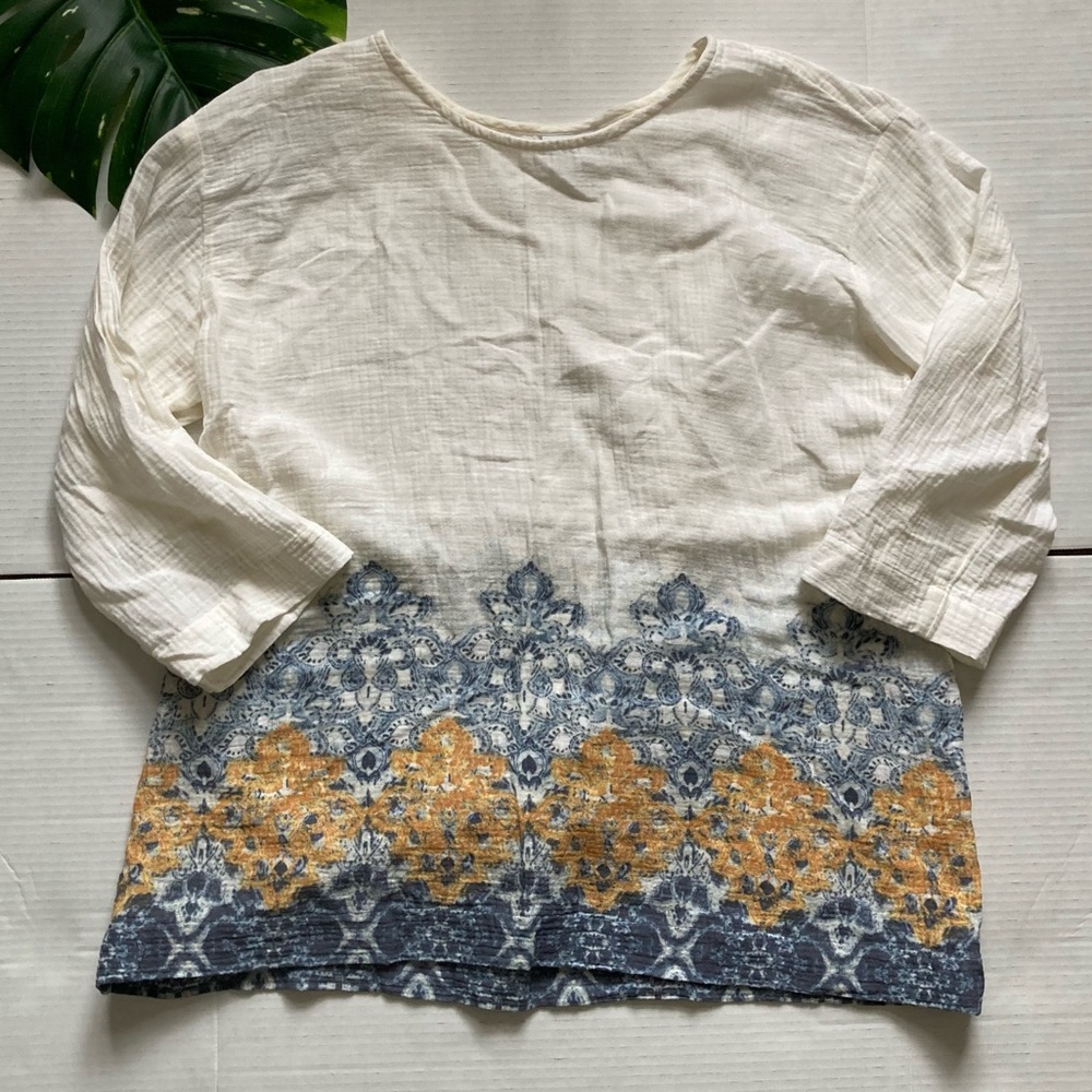 J Jill pure gauze cotton tunic shirt top